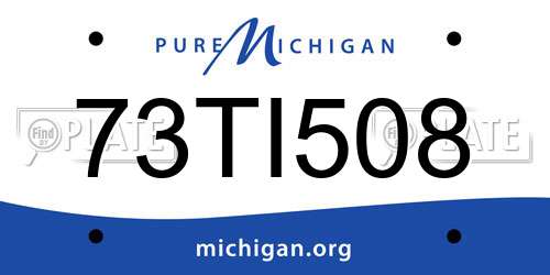 73TI508 Michigan License Plate