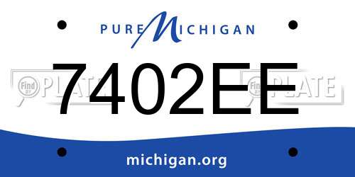 7402EE Michigan License Plate