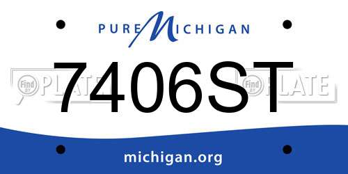 7406ST Michigan License Plate