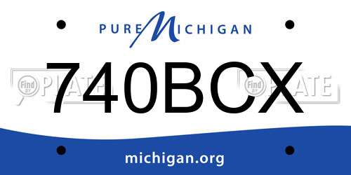 740BCX Michigan License Plate