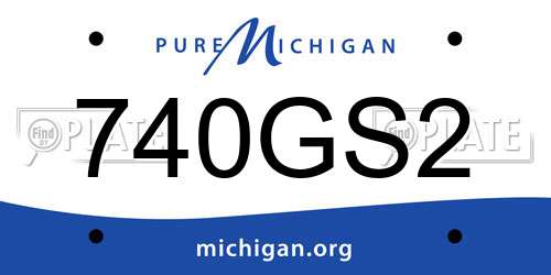740GS2 Michigan License Plate