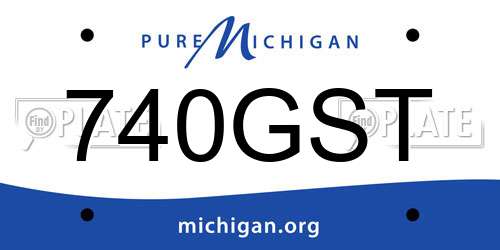 740GST Michigan License Plate