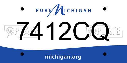7412CQ Michigan License Plate