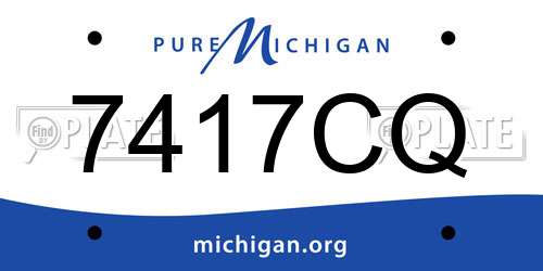 7417CQ Michigan License Plate