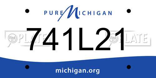 741L21 Michigan License Plate