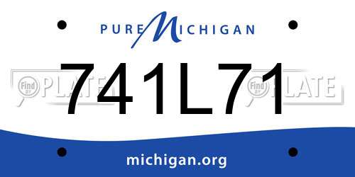 741L71 Michigan License Plate