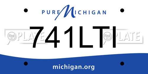 741LTI Michigan License Plate
