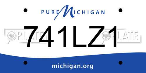 741LZ1 Michigan License Plate