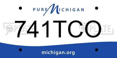 741TCO Michigan License Plate