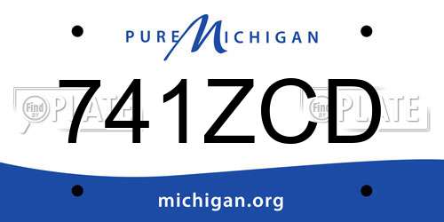 741ZCD Michigan License Plate