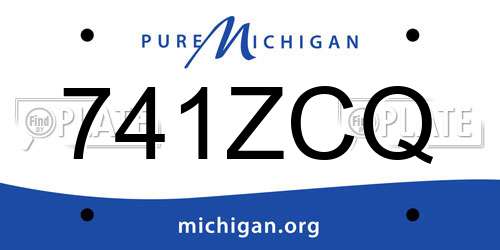 741ZCQ Michigan License Plate