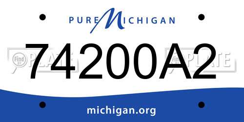 74200A2 Michigan License Plate