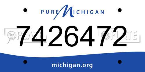 7426472 Michigan License Plate