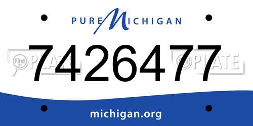 7426477 Michigan License Plate