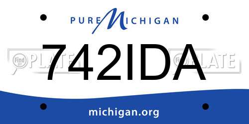 742IDA Michigan License Plate