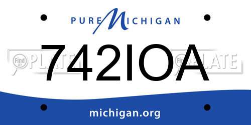 742IOA Michigan License Plate