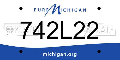 742L22 Michigan License Plate