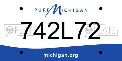 742L72 Michigan License Plate