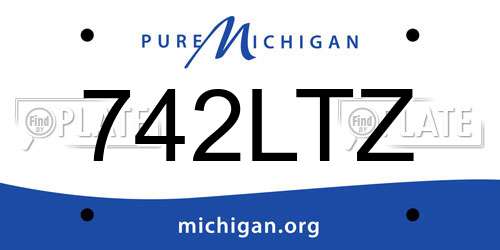 742LTZ Michigan License Plate