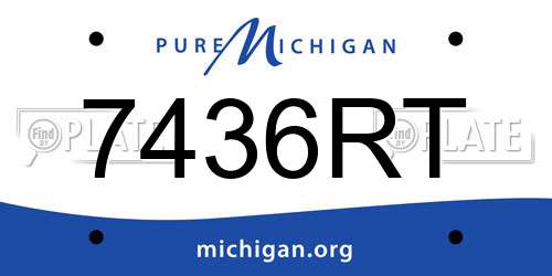 7436RT Michigan License Plate