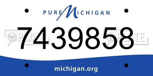 7439858 Michigan License Plate