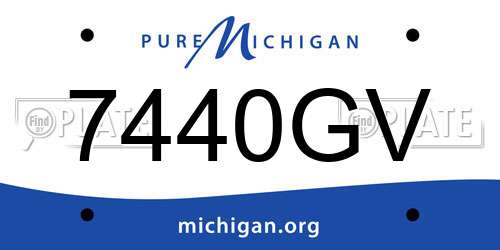 7440GV Michigan License Plate