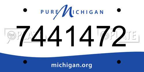 7441472 Michigan License Plate