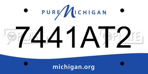 7441AT2 Michigan License Plate