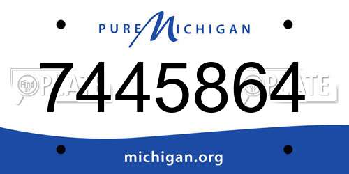 7445864 Michigan License Plate