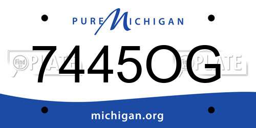 7445OG Michigan License Plate