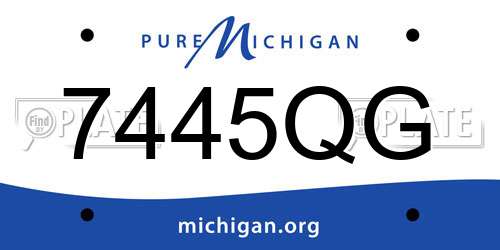 7445QG Michigan License Plate