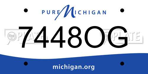7448OG Michigan License Plate
