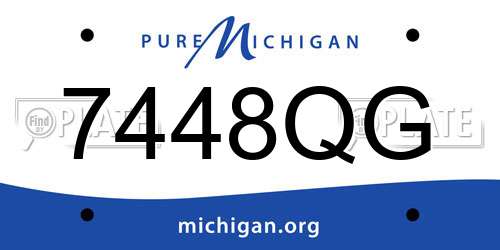 7448QG Michigan License Plate