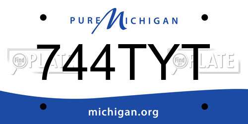744TYT Michigan License Plate
