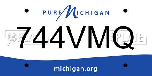 744VMQ Michigan License Plate