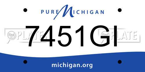 7451GI Michigan License Plate