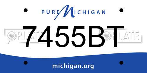 7455BT Michigan License Plate