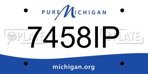 7458IP Michigan License Plate