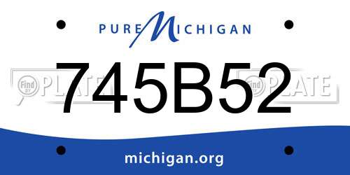 745B52 Michigan License Plate