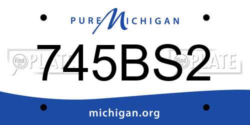 745BS2 Michigan License Plate