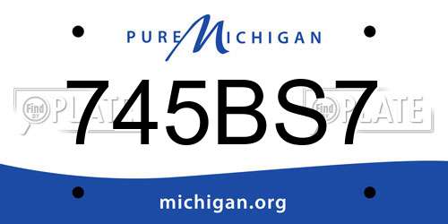 745BS7 Michigan License Plate