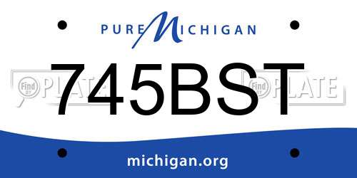745BST Michigan License Plate