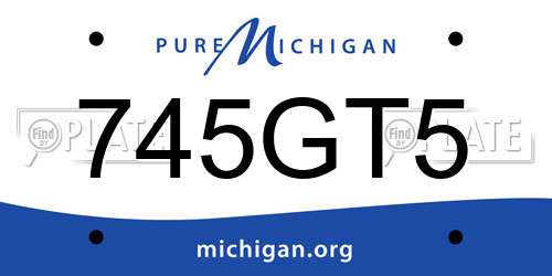 745GT5 Michigan License Plate