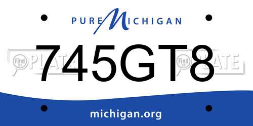 745GT8 Michigan License Plate