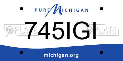 745IGI Michigan License Plate