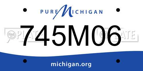 745M06 Michigan License Plate