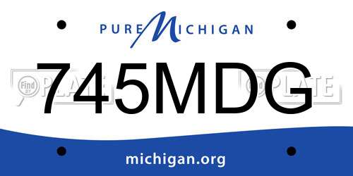 745MDG Michigan License Plate