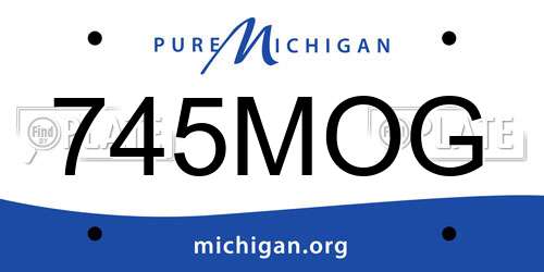 745MOG Michigan License Plate