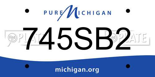 745SB2 Michigan License Plate