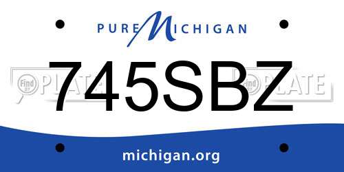 745SBZ Michigan License Plate